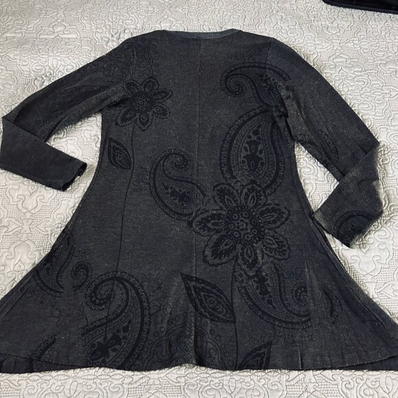 Ladies knit flared top or mini dress with rhinestones and brads, size S - Picture 5 of 7